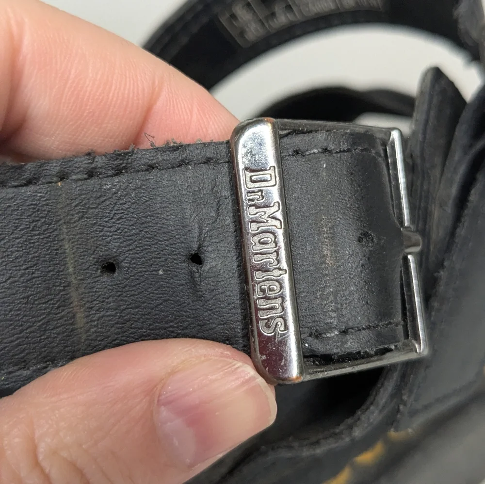 Dr. Martens sz 7 Voss II Sandal - Black platform fisherman leather - Picture 4 of 6